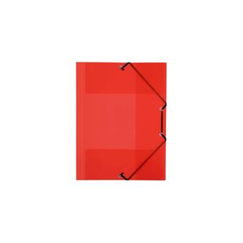 3135251133430 - Elastomap Viquel 230x320 A4 elastieksluiting PP rood transparant