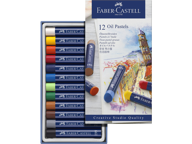 4005401270126 - Faber-Castell oliepastels Creative Studio etui a 12 stuks