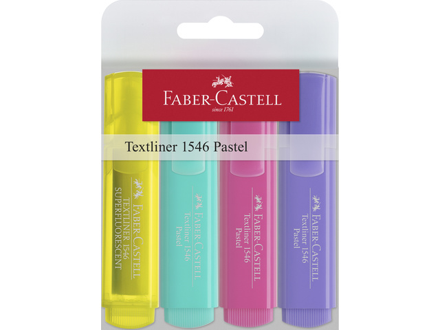 4005401546108 - Faber-Castell 4 tekstmarker pastel