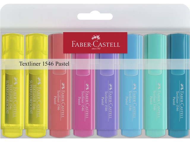 4005401546818 - Faber-Castell 8 tekstmarker pastel
