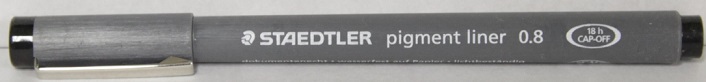 4007817327104 - Fineliner Staedtler Pigment 308 zwart 0.8mm