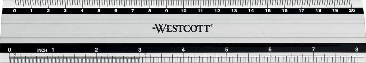 4027521513600 - Westcott metalen liniaal 20 cm