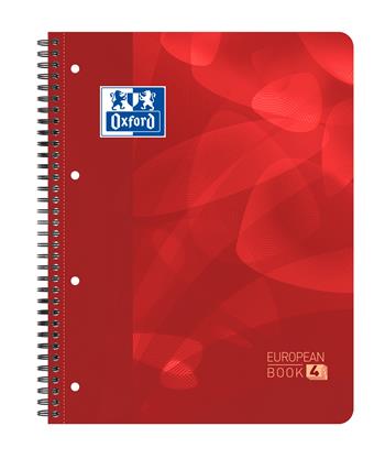8412771025748 - Oxford projectboek A4 - ruit 5 mm - rood