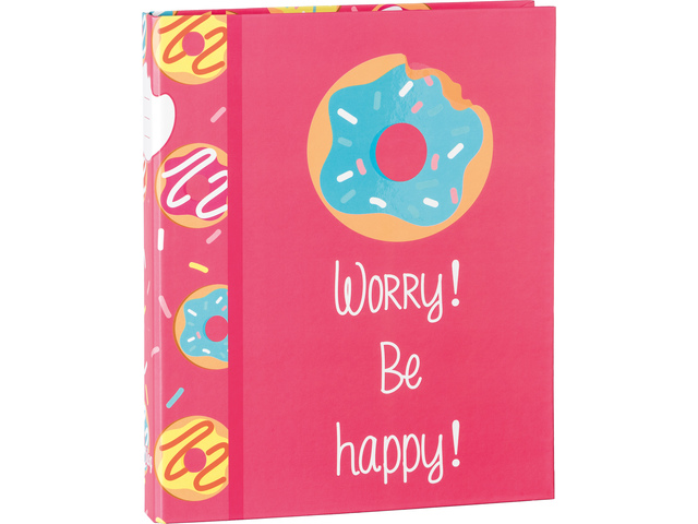 8712127040693 - I Donut Care ringband 4-rings 25mm worry be happy