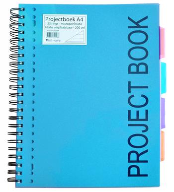 8713261818957 - Projectboek A4 blauw/turqouise