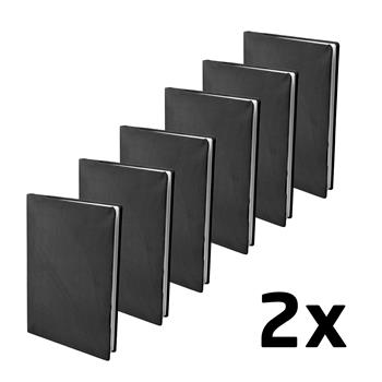 8718776125804 - Rekbare boekenkaft zwart - 12 stuks