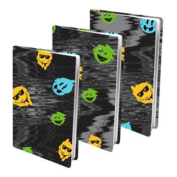 8718776135186 - Rekbare boekenkaft Happy Glitch (3 stuks)