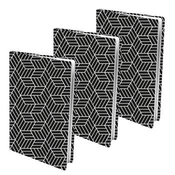 8718776135407 - Rekbare boekenkaft zwart/wit (3 stuks)